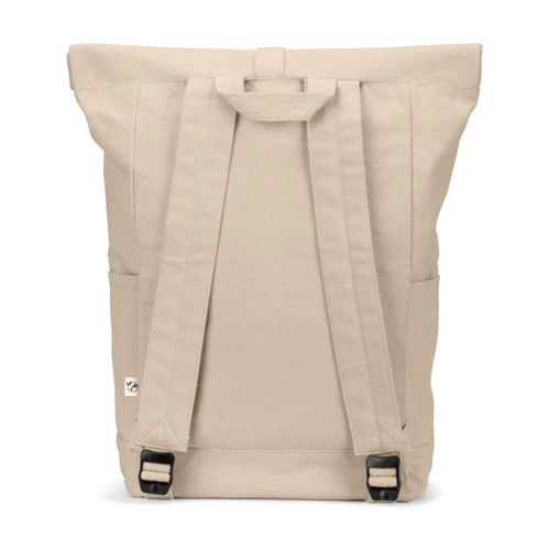 SAINT. Roll top hátizsák újrahasznosított pamutból és újrahasznosított poliészterből (380 g/m²) Natúr 