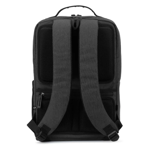 GLASGOW. Laptop hátizsák (17"), magas sűrűségű 600D újrahasznosított poliészterből készült (20L) Sötétszürke 