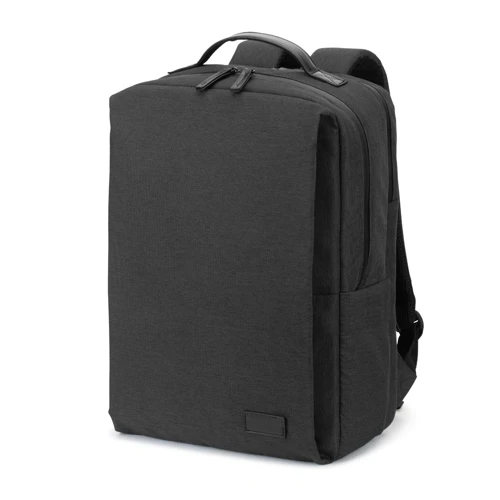 GLASGOW. Laptop hátizsák (17"), magas sűrűségű 600D újrahasznosított poliészterből készült (20L) Sötétszürke 