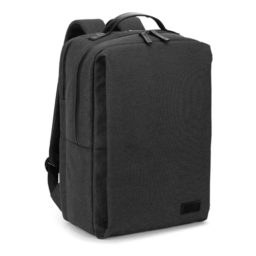 GLASGOW. Laptop hátizsák (17"), magas sűrűségű 600D újrahasznosított poliészterből készült (20L) Sötétszürke 