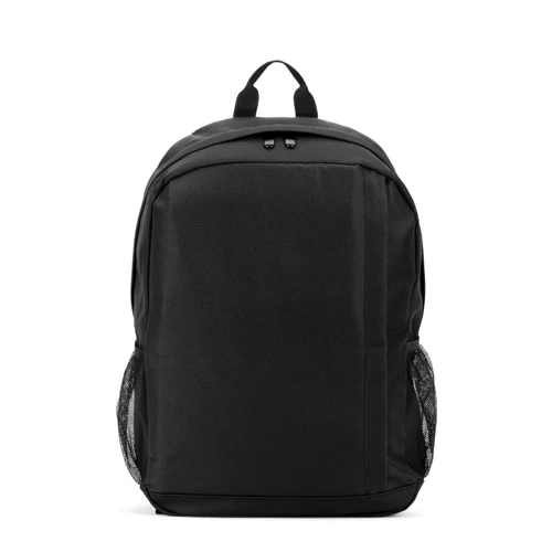 LIVERPOOL. Nagy sűrűségű, 600D újrahasznosított poliészter laptop hátizsák 15" Fekete 