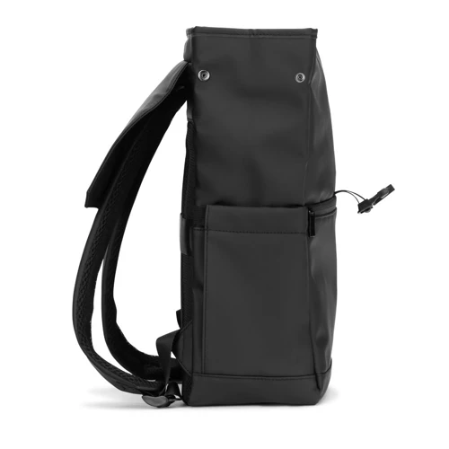 AZORES BAG. PU laptop hátizsák (16"), az összes rekeszt fedő fedéllel Fekete 