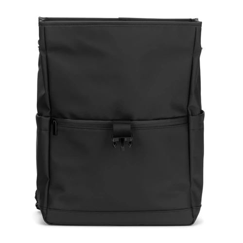 AZORES BAG. PU laptop hátizsák (16"), az összes rekeszt fedő fedéllel Fekete 