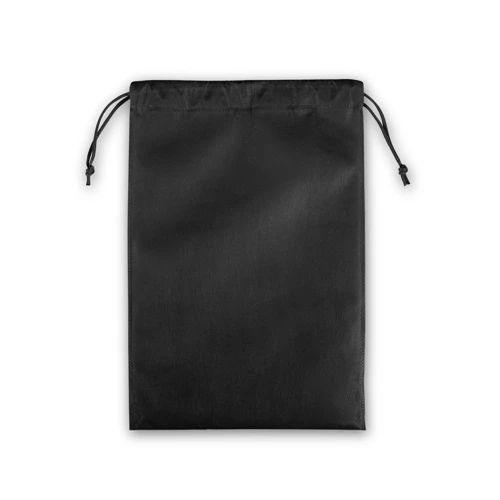 GIFT BAG L. Nagy méretű, nem szőtt, hátizsák stílusú táska (60 g/m²) Fekete 