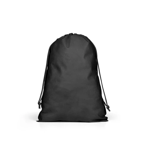 GIFT BAG L. Nagy méretű, nem szőtt, hátizsák stílusú táska (60 g/m²) Fekete 