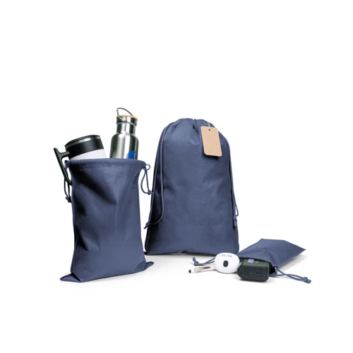 GIFT BAG L. Nagy méretű, nem szőtt, hátizsák stílusú táska (60 g/m²) Kék 