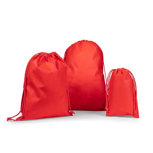 GIFT BAG L. Nagy méretű, nem szőtt, hátizsák stílusú táska (60 g/m²) Piros 