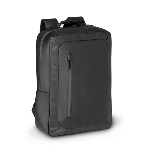OSASCO. 15"-os laptop hátizsák nagy sűrűségű 600D újrahasznosított poliészter Fekete 
