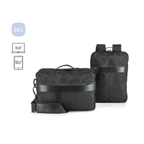 DYNAMIC BACKPACK I. 2 az 1-ben laptop hátizsák 15'6'' 1680D poliészter és nejlon anyagból Kék 