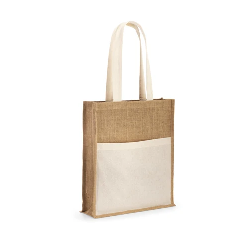BRAGA. Jutazsák (240 g/m²) és zseb 100% pamutból (140 g/m²) Natúr 