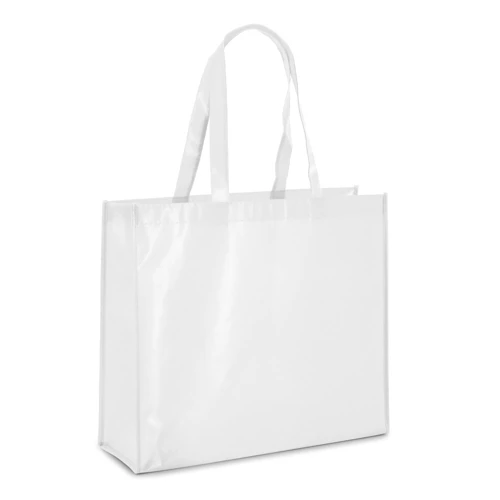 MILLENIA. Laminált nemszőtt táska (110 g/m²) Fehér 