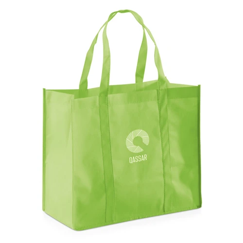 SHOPPER. Nem szőtt táska (80 g/m²) Világos zöld 