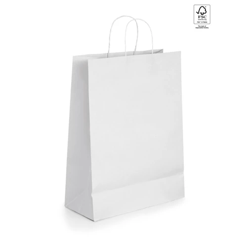 CABAZON. Papír szatyor (90 g/m²) Fehér 