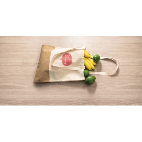 MERCAT. 100% pamut (160 g/m²) táska juta utánzattal Natúr 