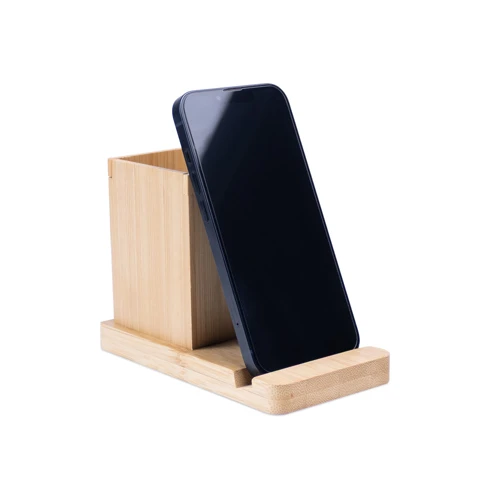 ERWIN. Íróasztalkészlet mobiltelefon-tartóval és pohárral Natúr 