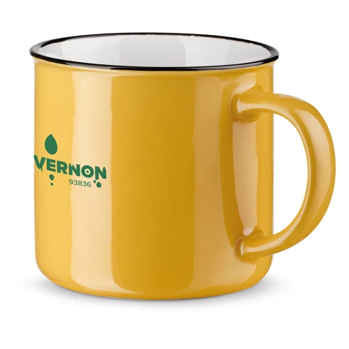 VERNON. Kerámia bögre 340 mL Sárga 
