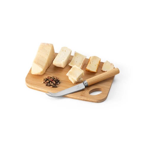 CAPPERO. Bambusz deszka és sajtkés készlet Natúr 