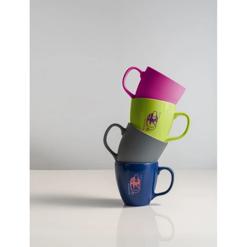 PANTHONY. 450 ml-es hidrogláz porcelán bögre Sötét rózsaszín 