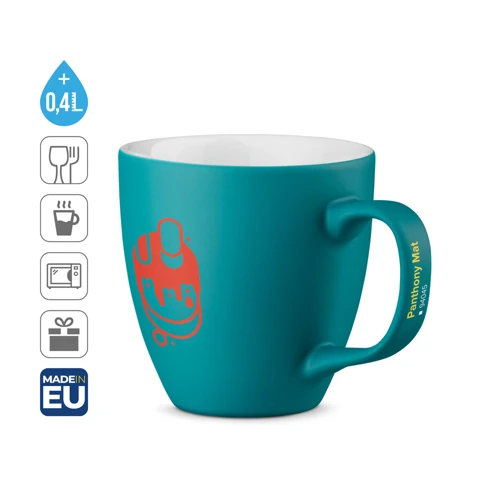 PANTHONY MAT. 450 ml-es hidrogláz porcelán bögre Szürke 