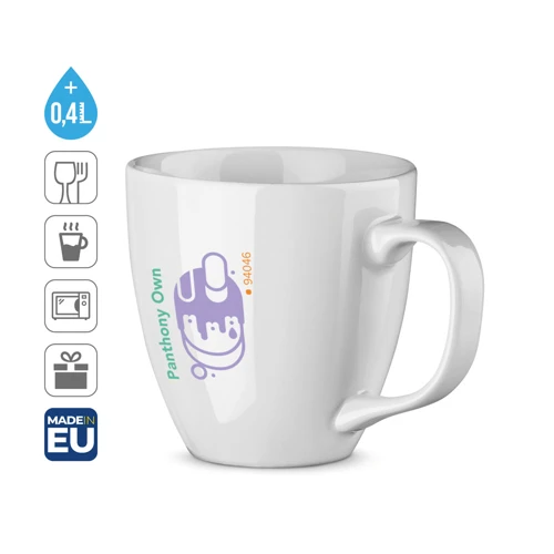 PANTHONY OWN. Porcelán bögre 450 mL Fehér 