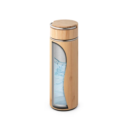 SOW. Bambusz és rozsdamentes acél termosz 440 mL Natúr 