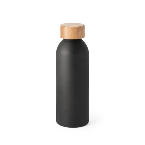 QUETA. Alumínium palack bambuszfedéllel 550 ml Fekete 