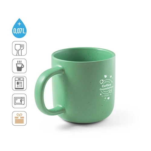 COFFEE CONSTELLATION. Kerámia kávés bögre 75 ml Pasztell fehér 