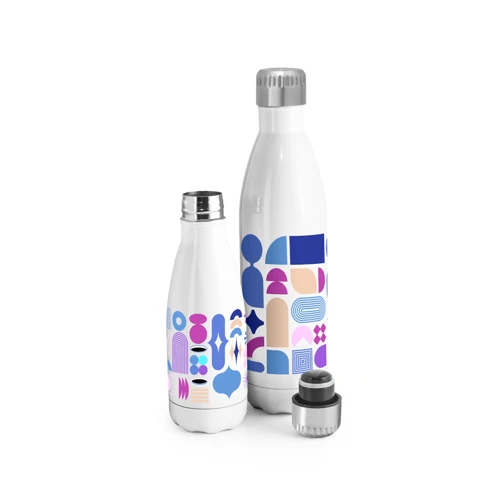 AMORTI S. 380 ml rozsdamentes acél szublimációs palack Fehér 