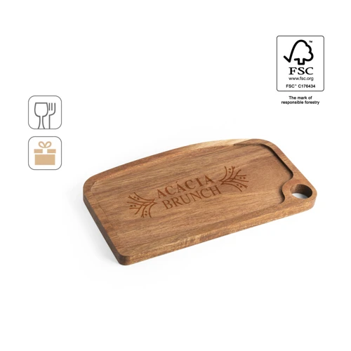 CAPER. Acacia wood board Sötét natúr 