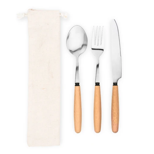 BOULUD. 3 darabos készlet akácfából Natúr 