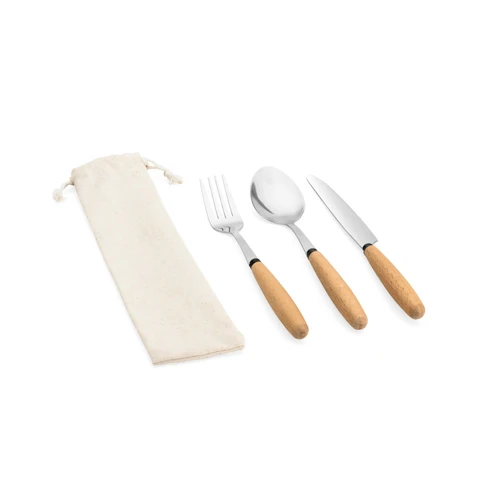 BOULUD. 3 darabos készlet akácfából Natúr 
