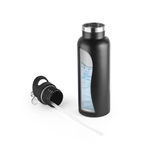 NORTON. Rozsdamentes acél palack PP kupakkal 570 ml Fekete 