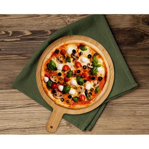 CHEESANO. Kerek alakú bambusz tálalódeszka Natúr 
