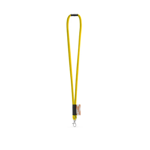 WISBECH. SET Lanyard TUBE Long (Ø 7 mm) 9 mm-es karabinerrel és Ø 7 mm-es biztonsági csattal 310 - Sárga 
