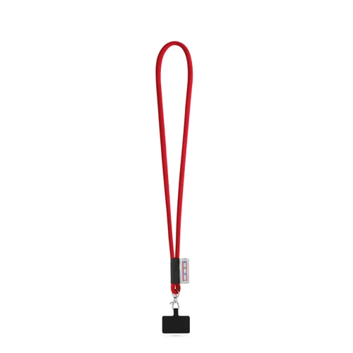 GOSPORT. SET Lanyard TUBE Long (Ø 7 mm) 9 mm-es karabinerrel és mobiltelefon-tartóval 302 - Piros 