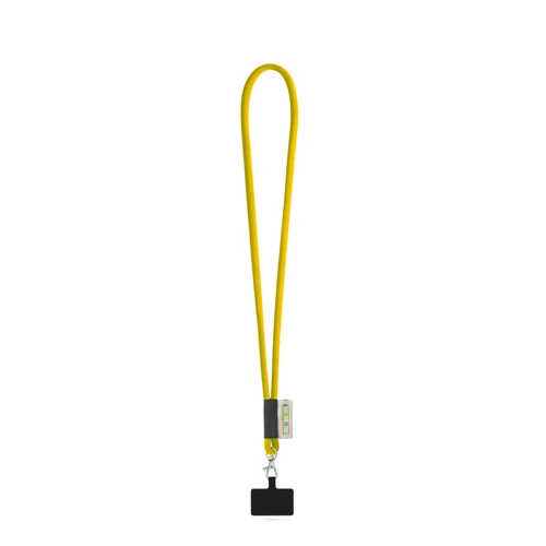 GOSPORT. SET Lanyard TUBE Long (Ø 7 mm) 9 mm-es karabinerrel és mobiltelefon-tartóval 310 - Sárga 