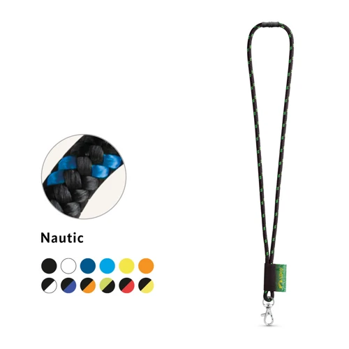 MANSFIELD. NAUTIC nyakpánt szett, hosszú (Ø 7 mm), 9 mm-es karabinerrel és Ø 7 mm-es biztonsági csattal 300 - Fekete 