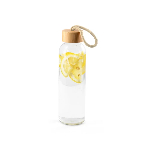 CROSBY. 520 ml üvegpalack bambusz fedéllel Natúr 
