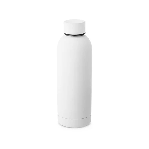 ODIN. Duplafalú, vákuumos, rozsdamentes acél (36%-ban újrahasznosított) palack gumírozott bevonattal 550 mL Fehér 