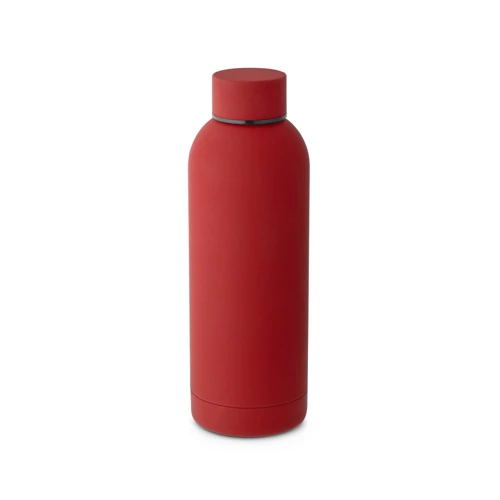 ODIN. Duplafalú, vákuumos, rozsdamentes acél (36%-ban újrahasznosított) palack gumírozott bevonattal 550 mL Burgundi 