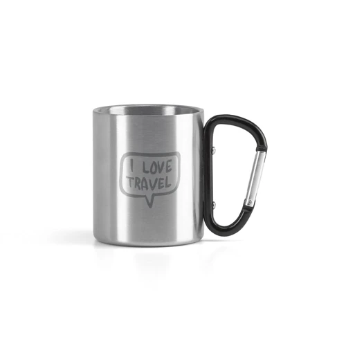 WINGS. 230 ml-es rozsdamentes acél bögre Fekete 