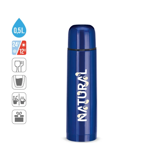 LUKA. 500 ml-es rozsdamentes acél termosz palack Fekete 
