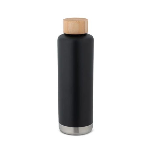 NORRE BOTTLE. Duplafalú, rozsdamentes acél (36%-ban újrahasznosított) vákuum palack 640 mL Fekete 