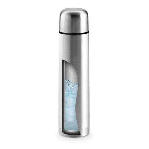 LITER. Rozsdamentes acél termoszos palack 1000 ml Ezüst 