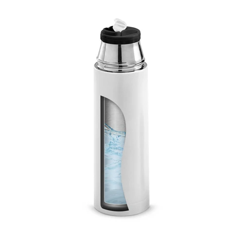 SAFE. Rozsdamentes acél és PP termosz 490 ml Fehér 