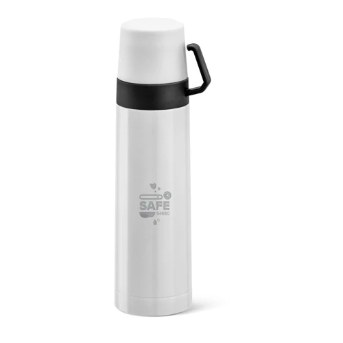 SAFE. Rozsdamentes acél és PP termosz 490 ml Fehér 