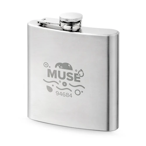 MUSE. Rozsdamentes acél zsebpalack 180 ml Ezüst 