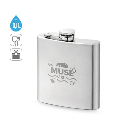 MUSE. Rozsdamentes acél zsebpalack 180 ml Ezüst 