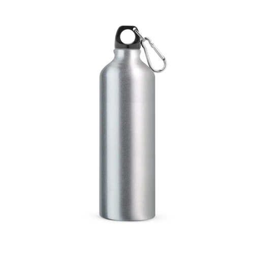 LANDSCAPE L. Alumínium sport palack karabinerrel 800 ml Szatén ezüst 