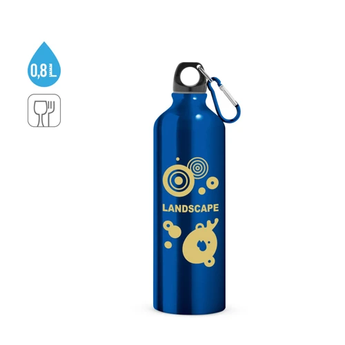LANDSCAPE L. Alumínium sport palack karabinerrel 800 ml Fekete 